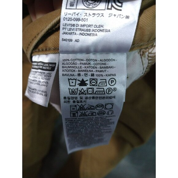 Levis 514 Jeans Mens 29x30 Beige Denim Slim Straight Mid Rise Cotton White Tab - Picture 8 of 9